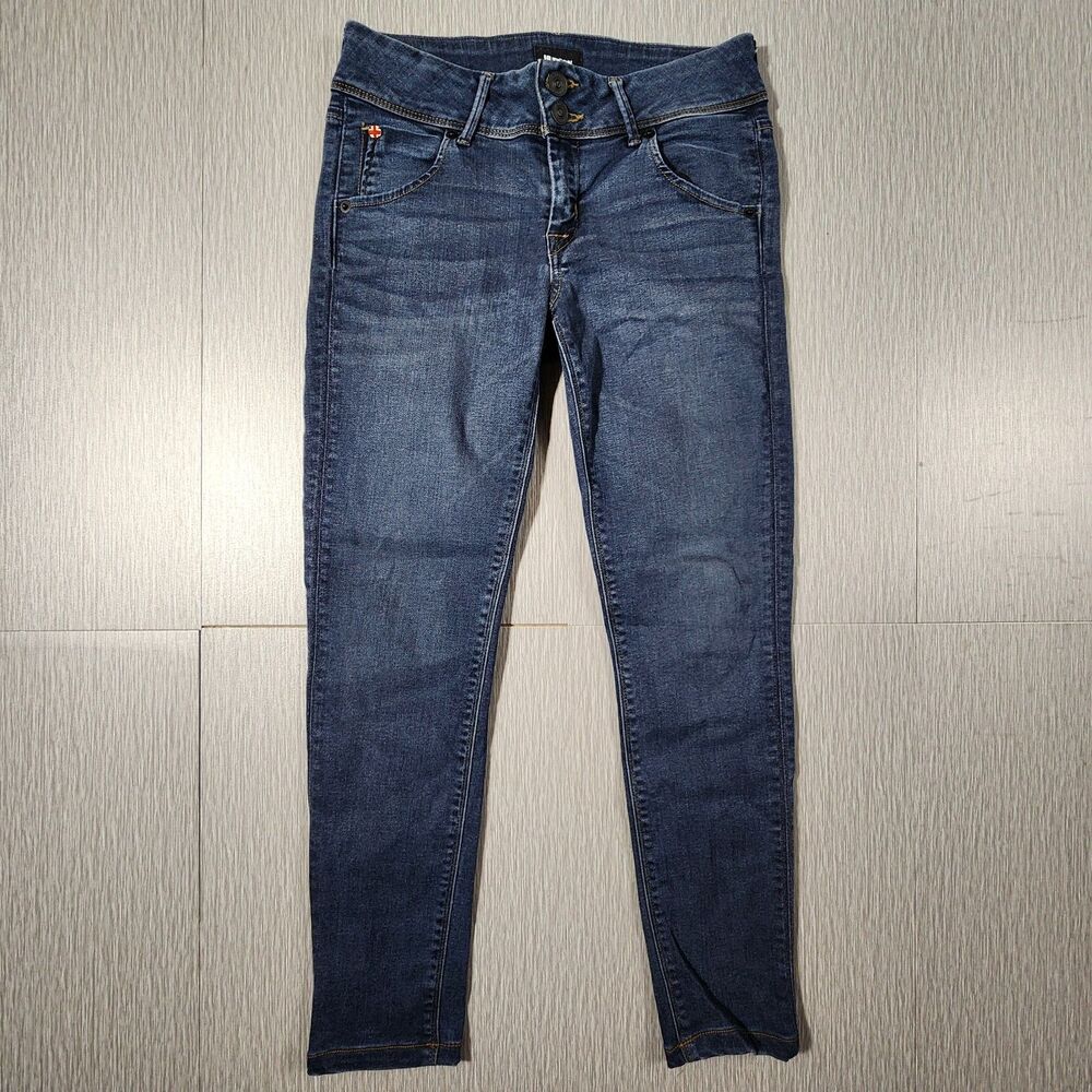 Hudson Women's Dark Wash Collin Skinny Jeans - Size 26 - Button Flap Pockets